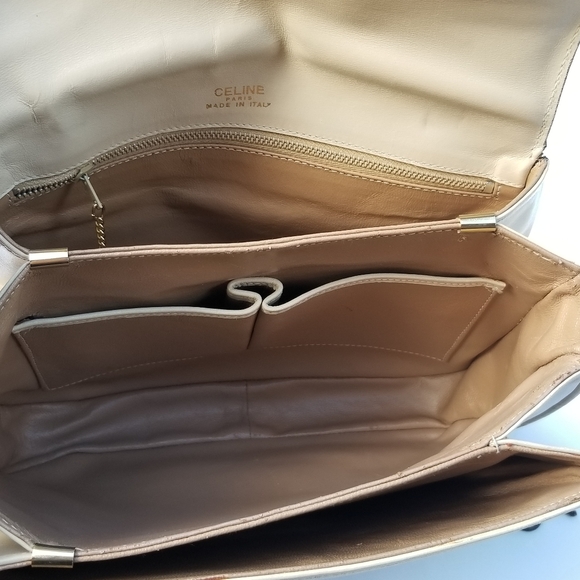 Vintage Rare CÉLINE TRIOMPHE Box Calf saddle shoulder crossbody handbag - Picture 16 of 16